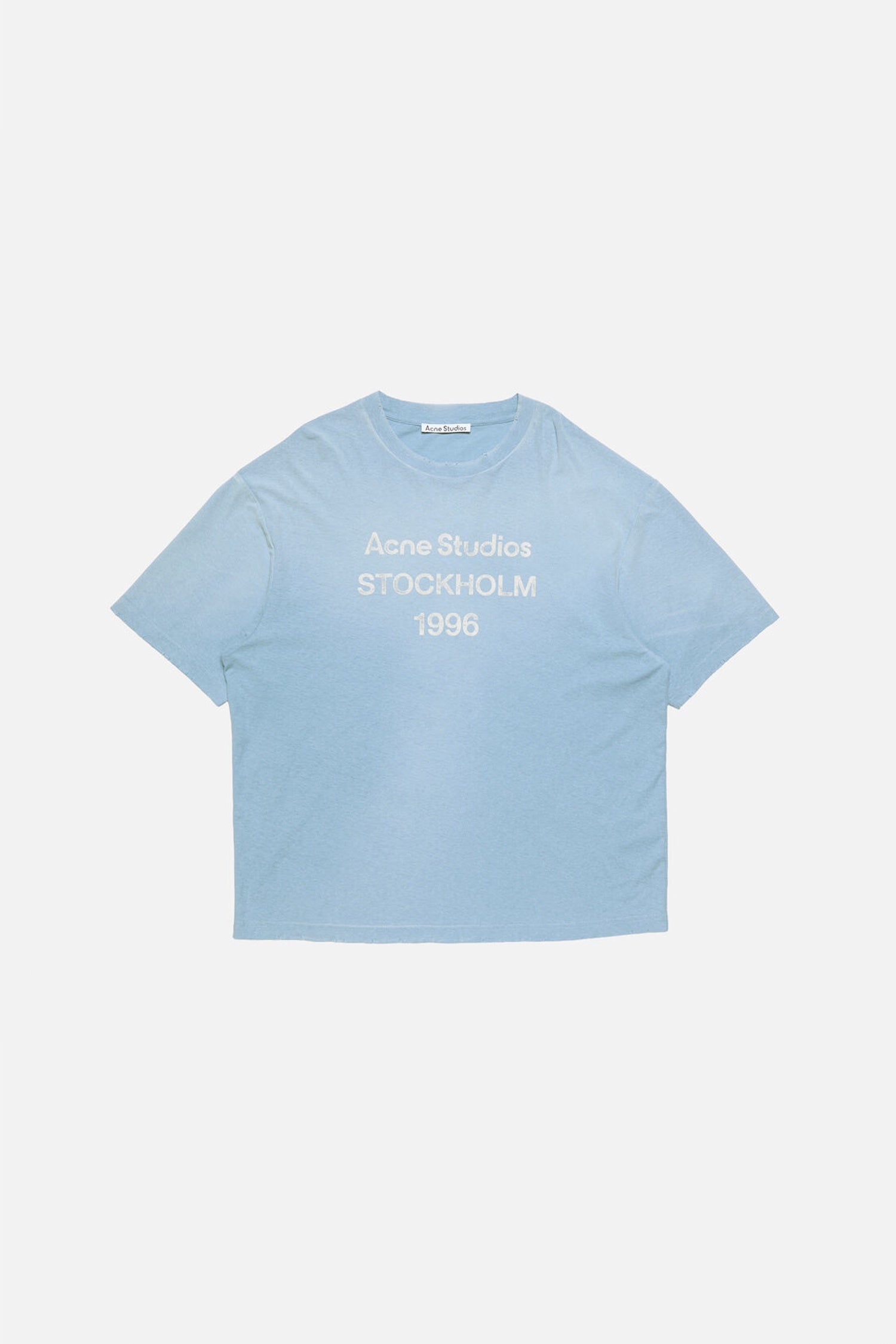 ACNE STUDIOS LOGO T-SHIRT IN CORNFLOWER BLUE, SS26