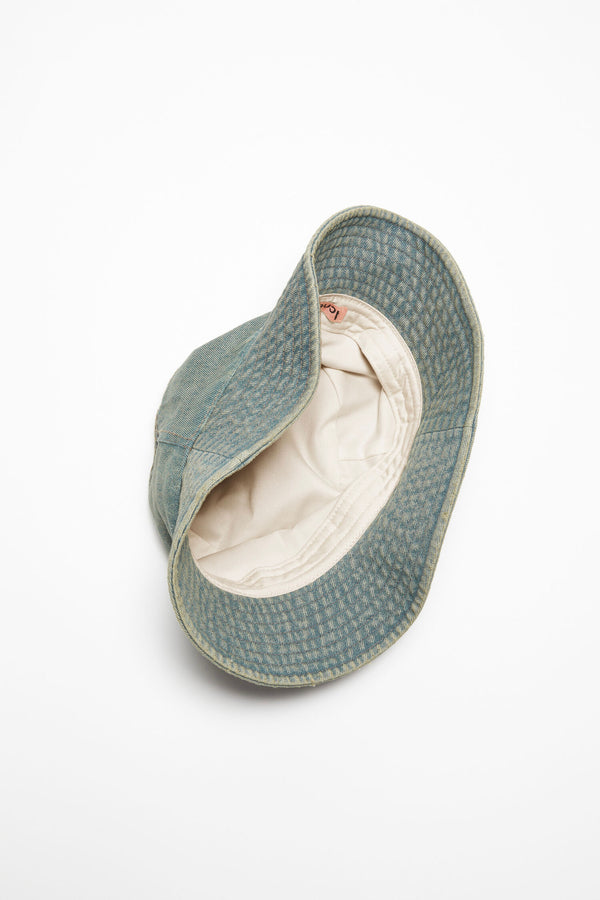 DENIM BUCKET HAT IN BLUE/BEIGE, SS24 - Zambesi Store