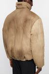 DYED PUFFER JACKET IN CAMEL BEIGE, SS24