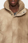 DYED PUFFER JACKET IN CAMEL BEIGE, SS24