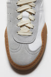 LACE-UP SNEAKERS IN WHITE/BROWN, SS24