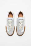 LACE-UP SNEAKERS IN WHITE/BROWN, SS24