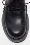 LEATHER LACE-UP SHOES IN BLACK, SS24