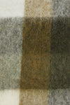 MOHAIR CHECKED SCARF IN TAUPE/GREEN/BLACK, SS24