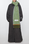 FRINGE SCARF IN GRASS GREEN, SS24
