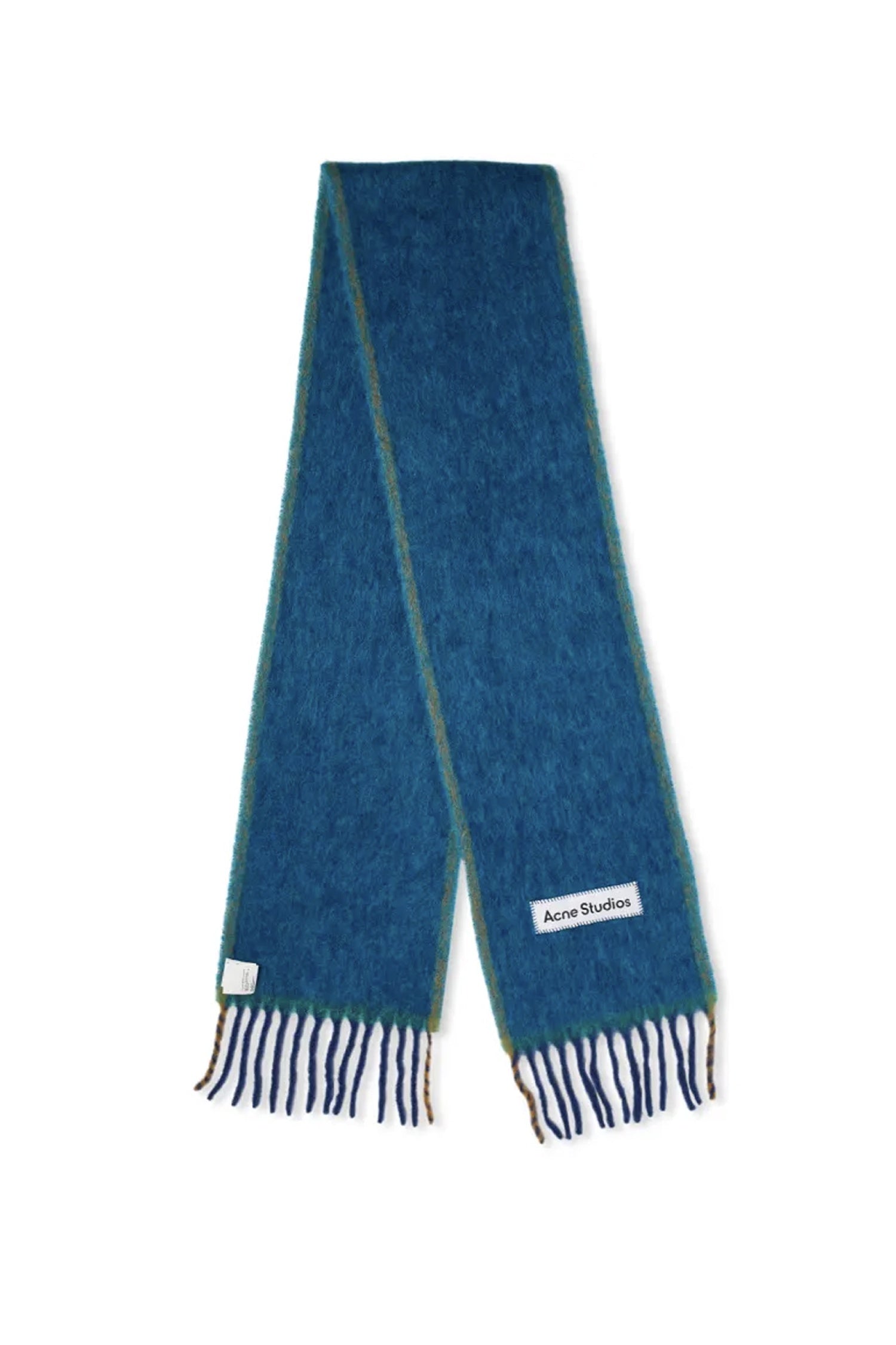 FRINGE SCARF IN TURQUOISE BLUE, SS24