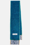 FRINGE SCARF IN TURQUOISE BLUE, SS24
