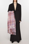 OVERSIZED PLAID SCARF BLANKET IN VIOLET PURPLE, SS24