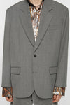 RELAXED FIX SUIT JACKET IN GREY MELANGE, SS24