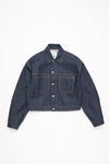 BOXY FIT DENIM JACKET IN INDIGO BLUE, SS25