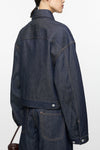 BOXY FIT DENIM JACKET IN INDIGO BLUE, SS25
