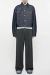 BOXY FIT DENIM JACKET IN INDIGO BLUE, SS25
