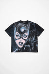 CATWOMAN PRINTED T-SHIRT IN BLACK,SS25