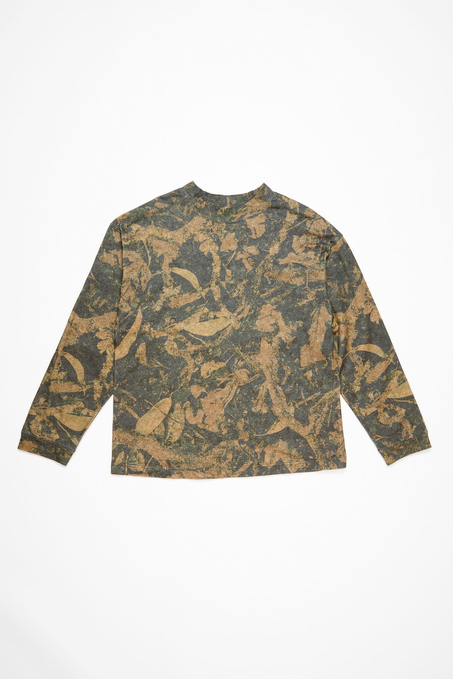 CREW NECK SWEATER IN MUD BROWN CAMO, SS25