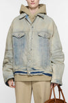 OVERSIZED FIT DENIM JACKET IN LIGHT BLUE, SS25