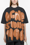 RELAXED UNISEX FIT T-SHIRT LOGO IN BLACK, SS25