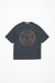 RELAXED FIT LOGO T-SHIRT IN BLACK MELANGE, SS25