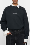 RIB NECK SWEATER IN BLACK, SS25