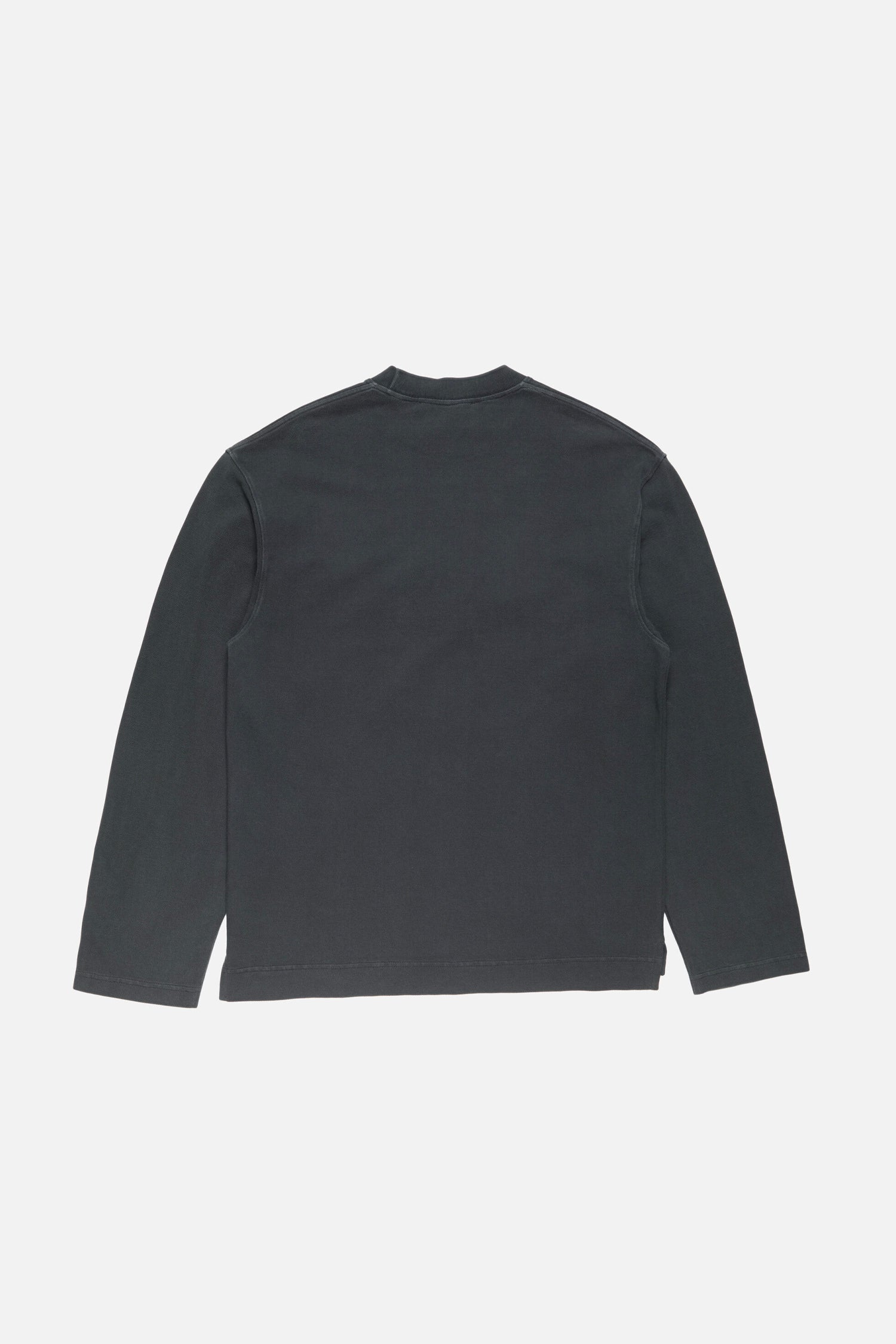 EMBROIDERED LOGO L/S T-SHIRT IN FADED BLACK, SS26
