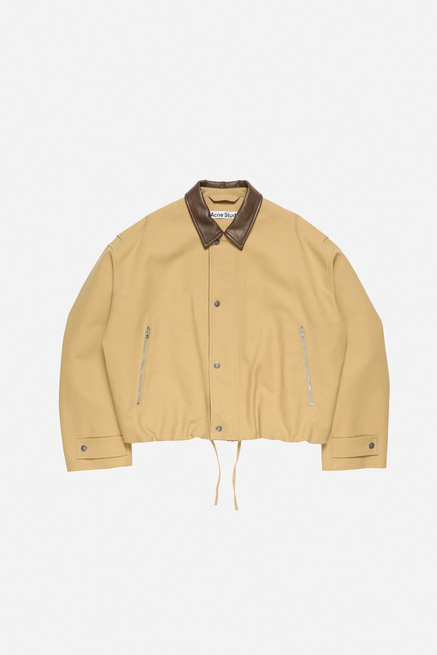 TWILL BOMBER JACKET IN SAND BEIGE, SS26