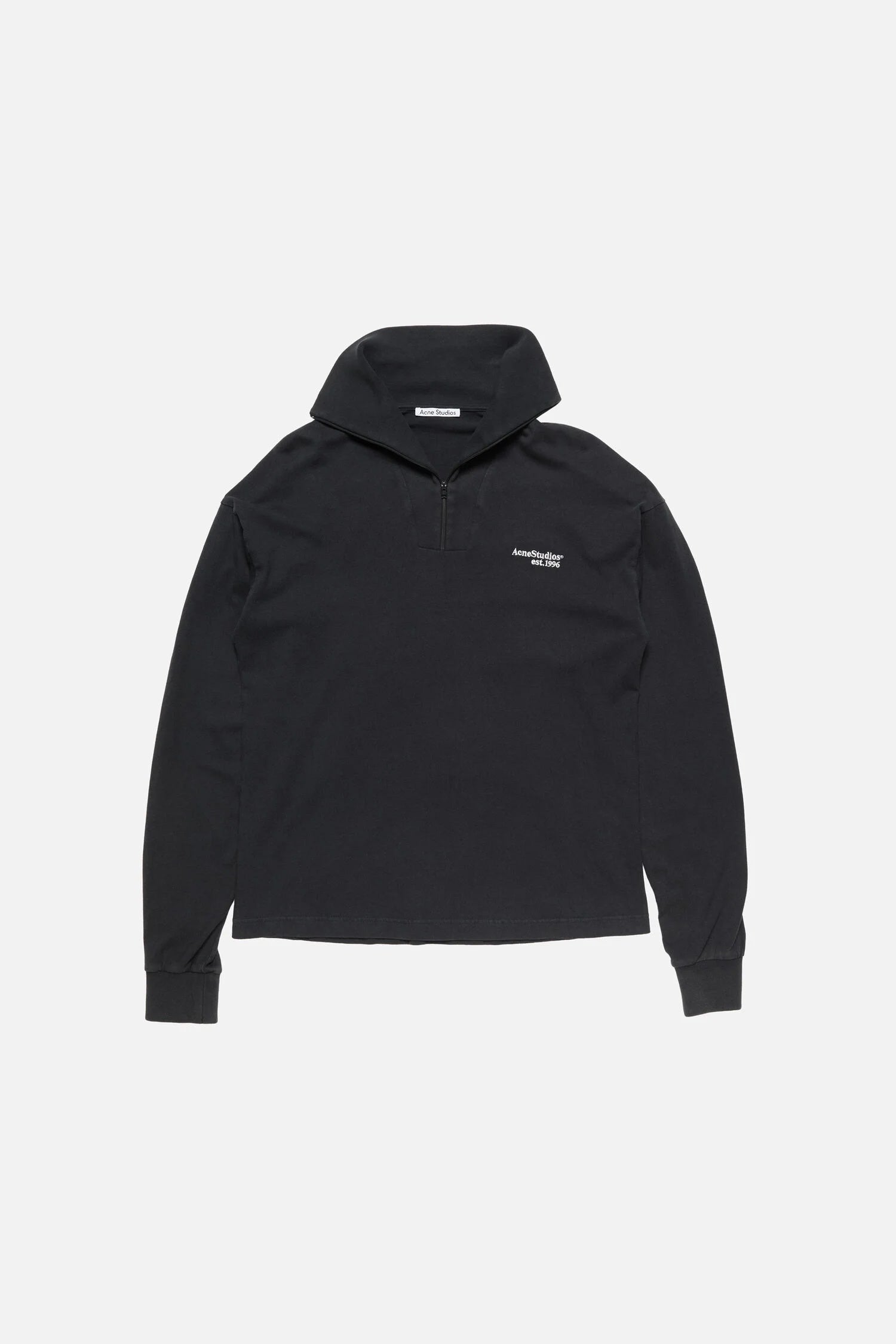 HALF-ZIP LOGO SWEATSHIRT IN BLACK, SS26