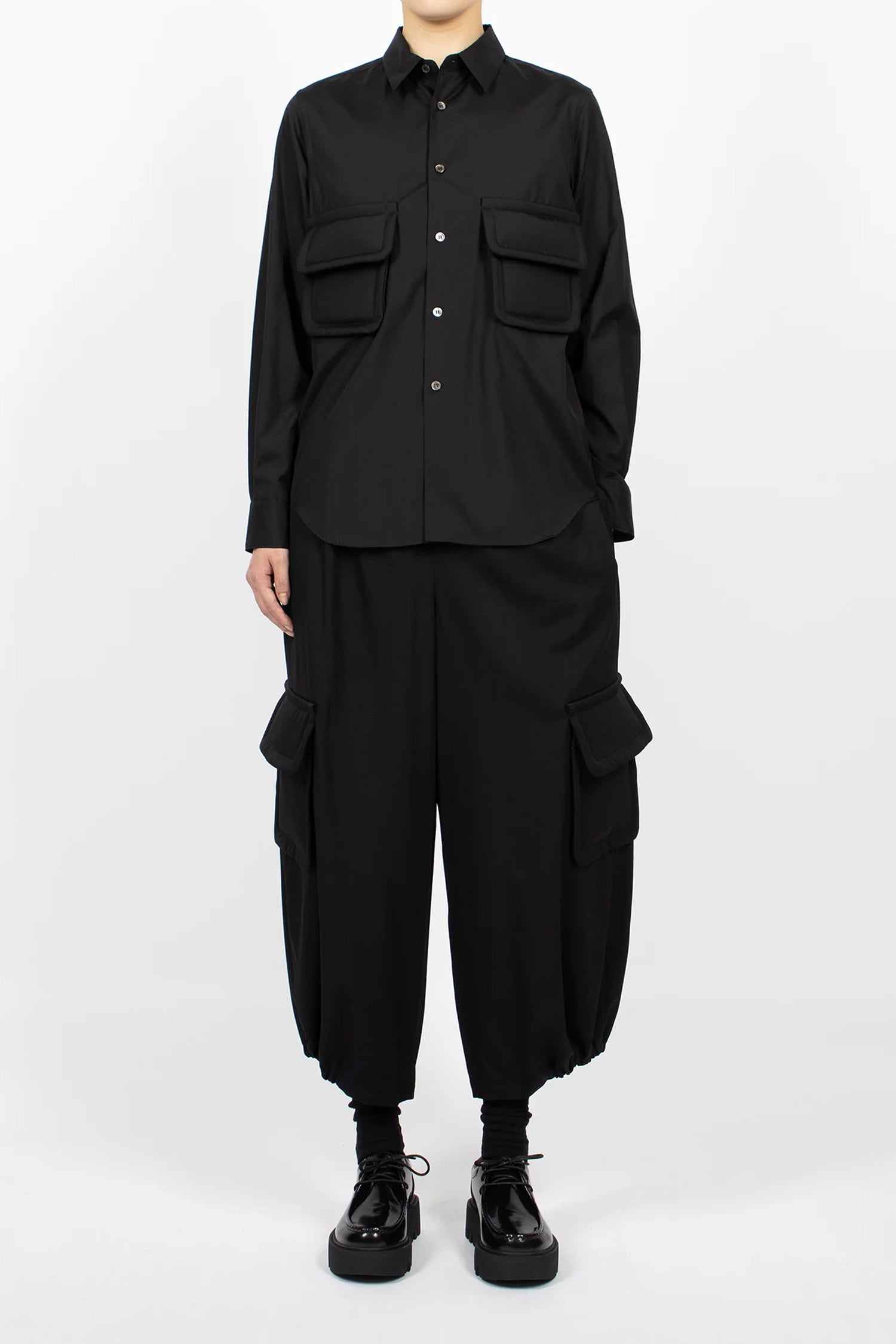 DOUBLE POCKET SHIRT IN BLACK, FW25