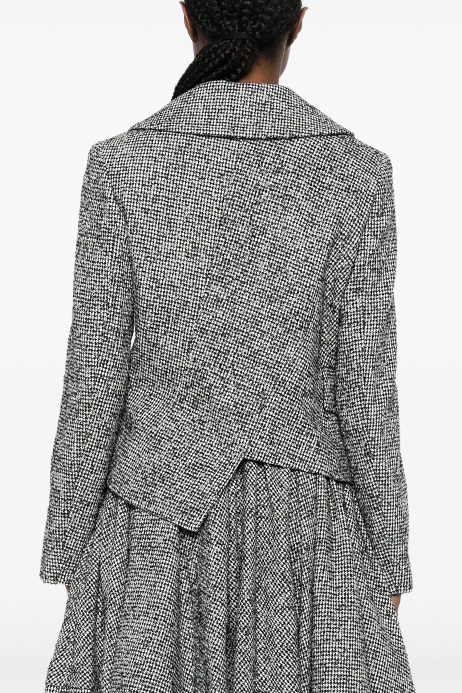 ASYMMETRIC HOUNDSTOOTH JACKET, FW25