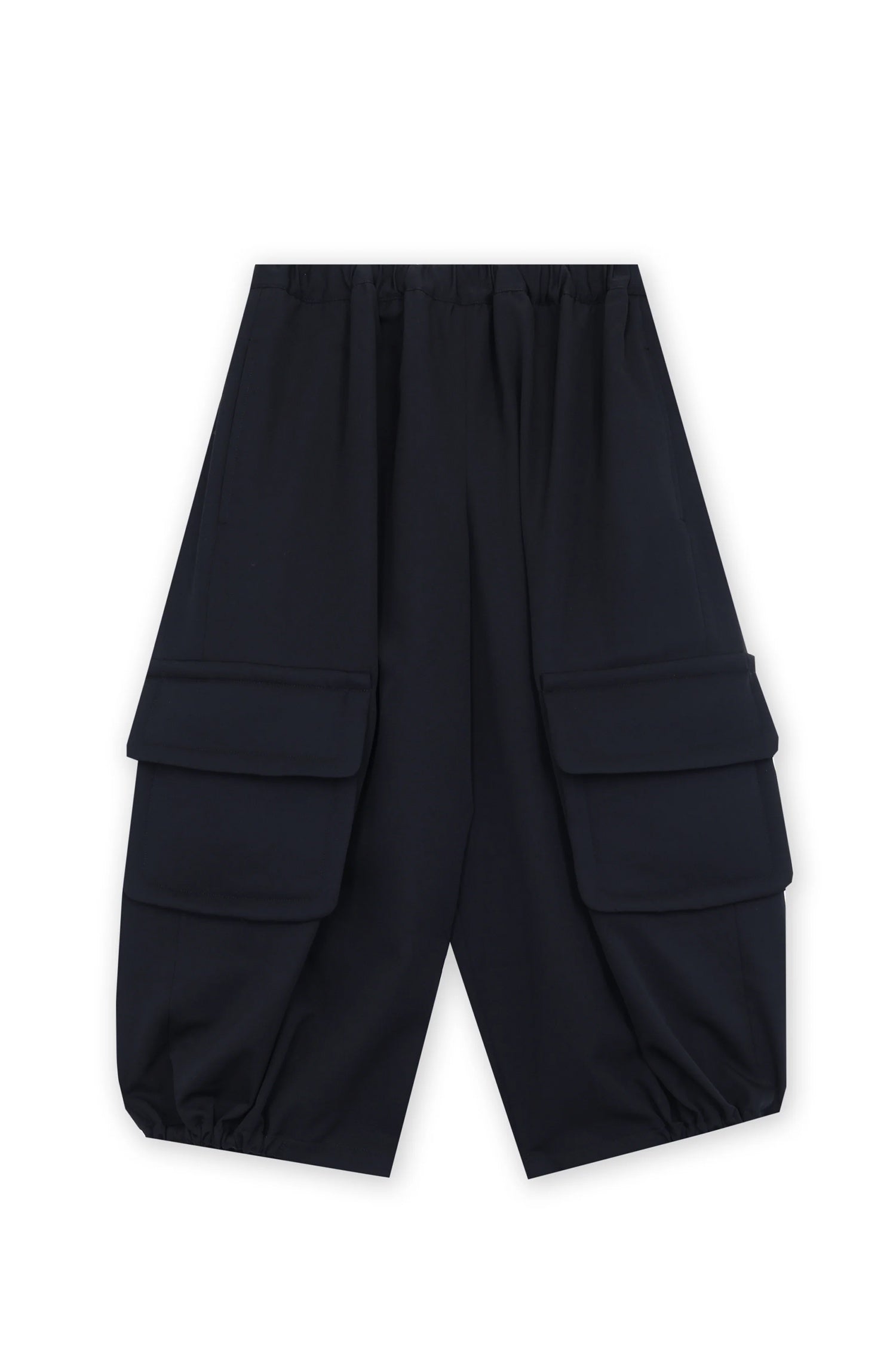 GATHERED CARGO POCKET PANT IN BLACK, FW25