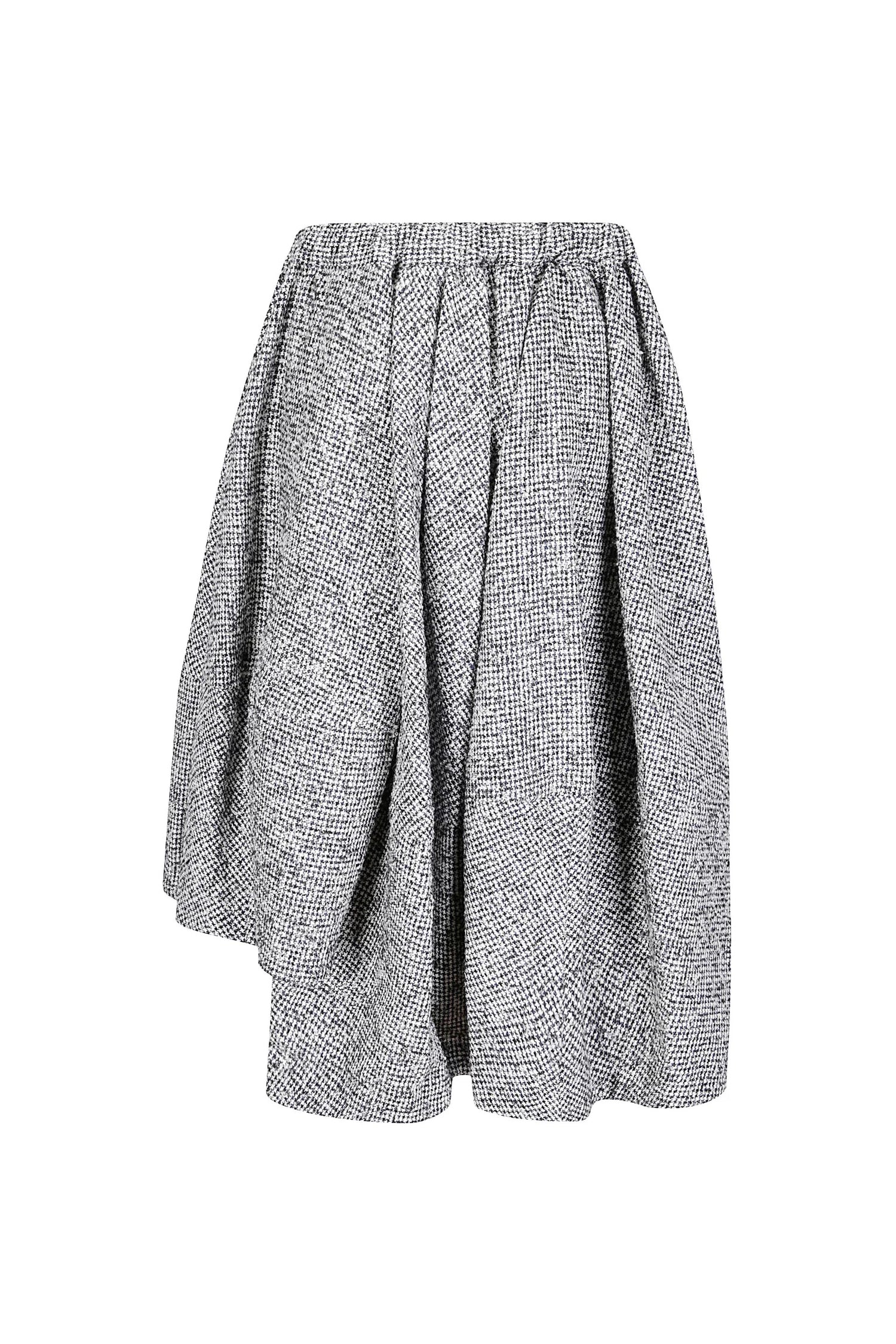 ASYMMETRIC SKIRT IN HOUNDSTOOTH, FW25