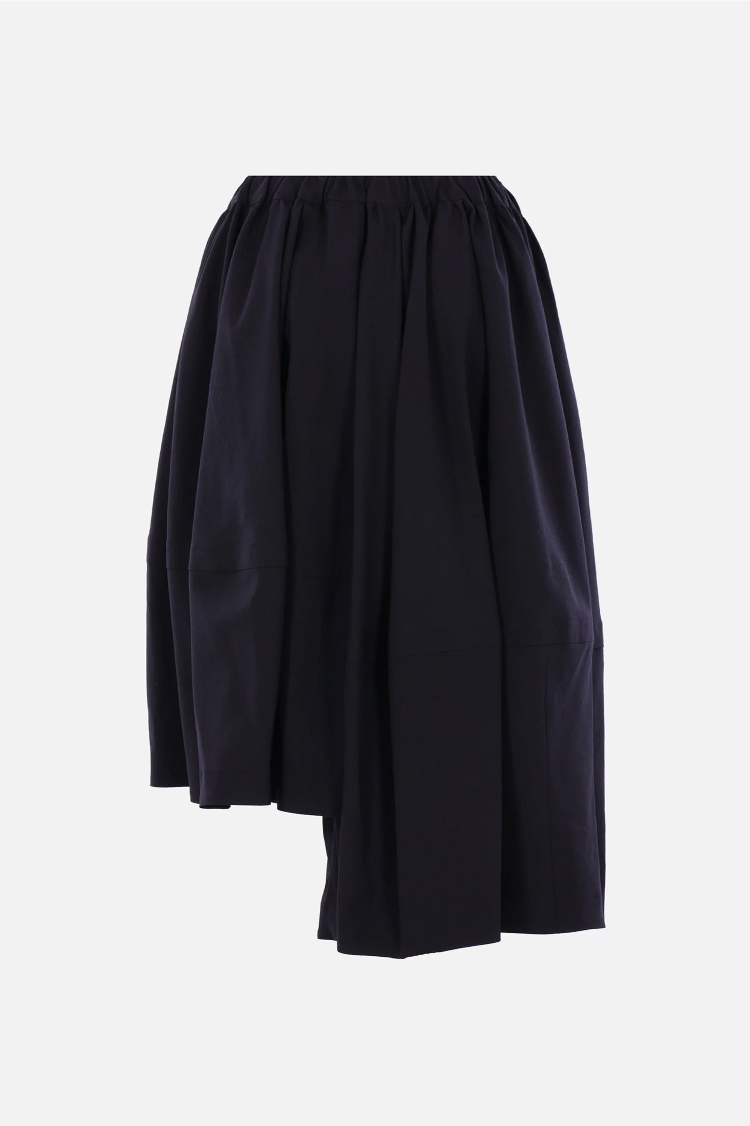 ASYMMETRIC WOOL SKORT IN NAVY, FW25