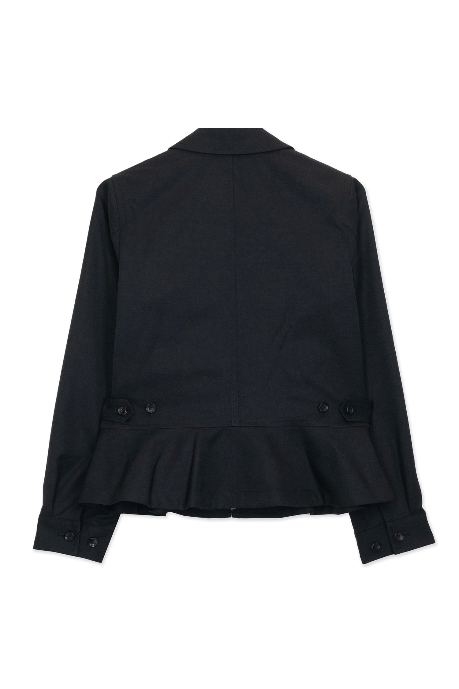 PEPLUM ZIP-UP JACKET IN BLACK, SS26