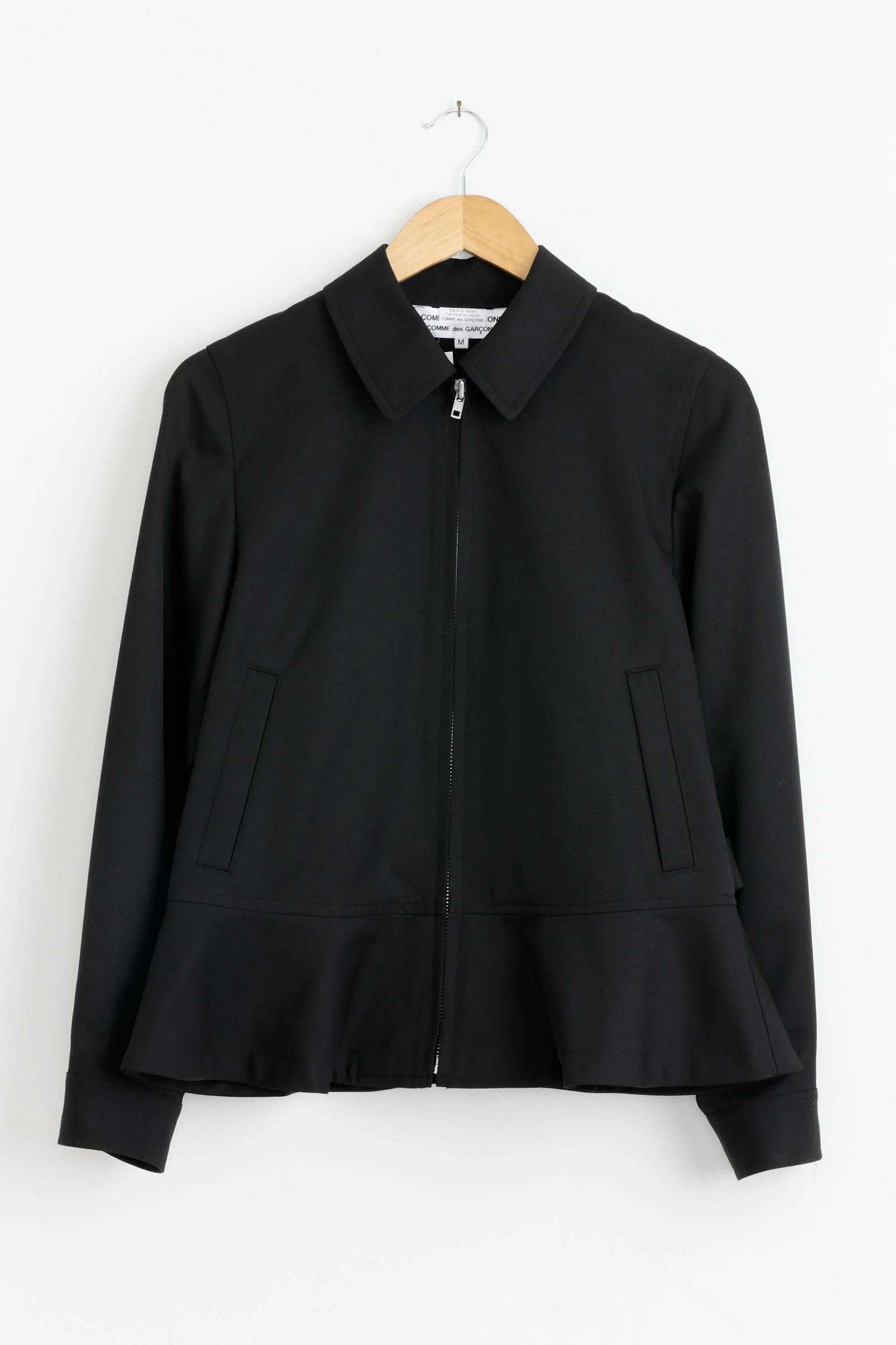PEPLUM ZIP-UP JACKET IN BLACK, SS26