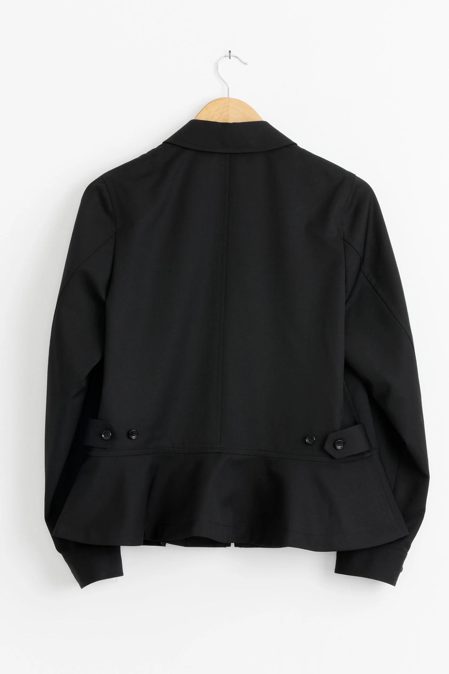 PEPLUM ZIP-UP JACKET IN BLACK, SS26