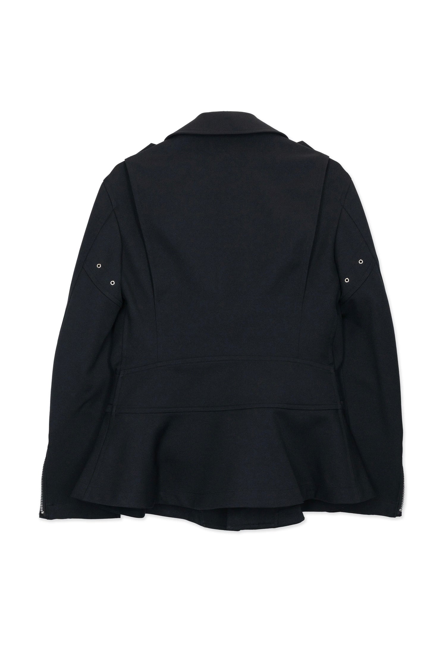 PEPLUM BIKER JACKET IN BLACK, SS26