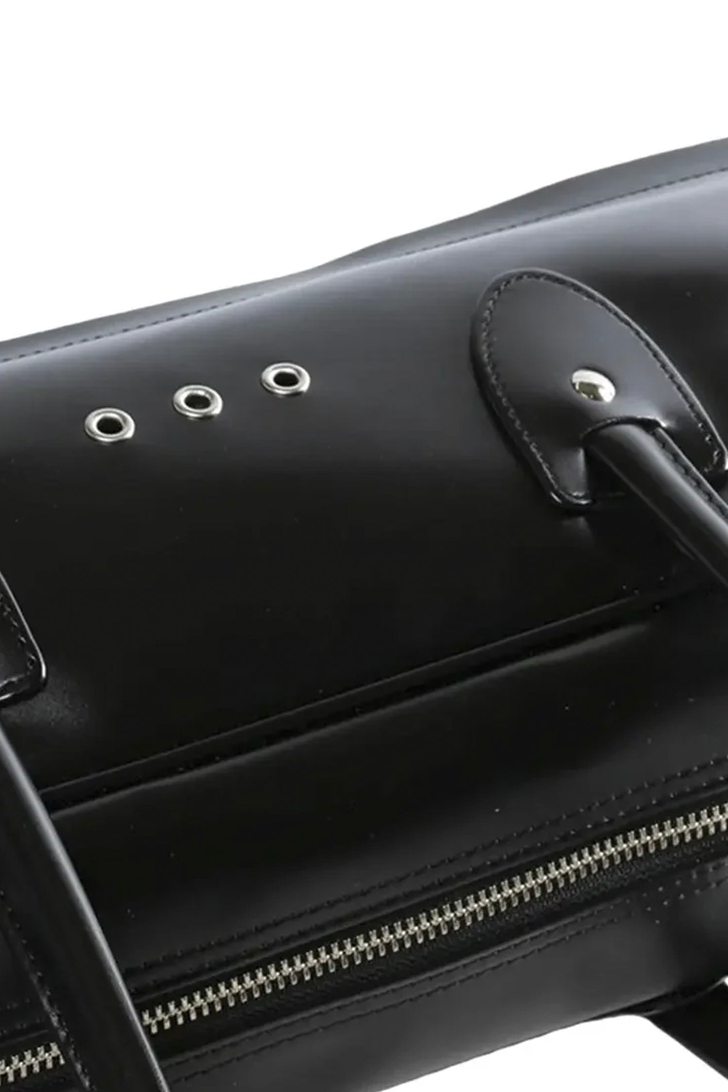 FAUX LEATHER SHOULDER BAG IN BLACK, SS26
