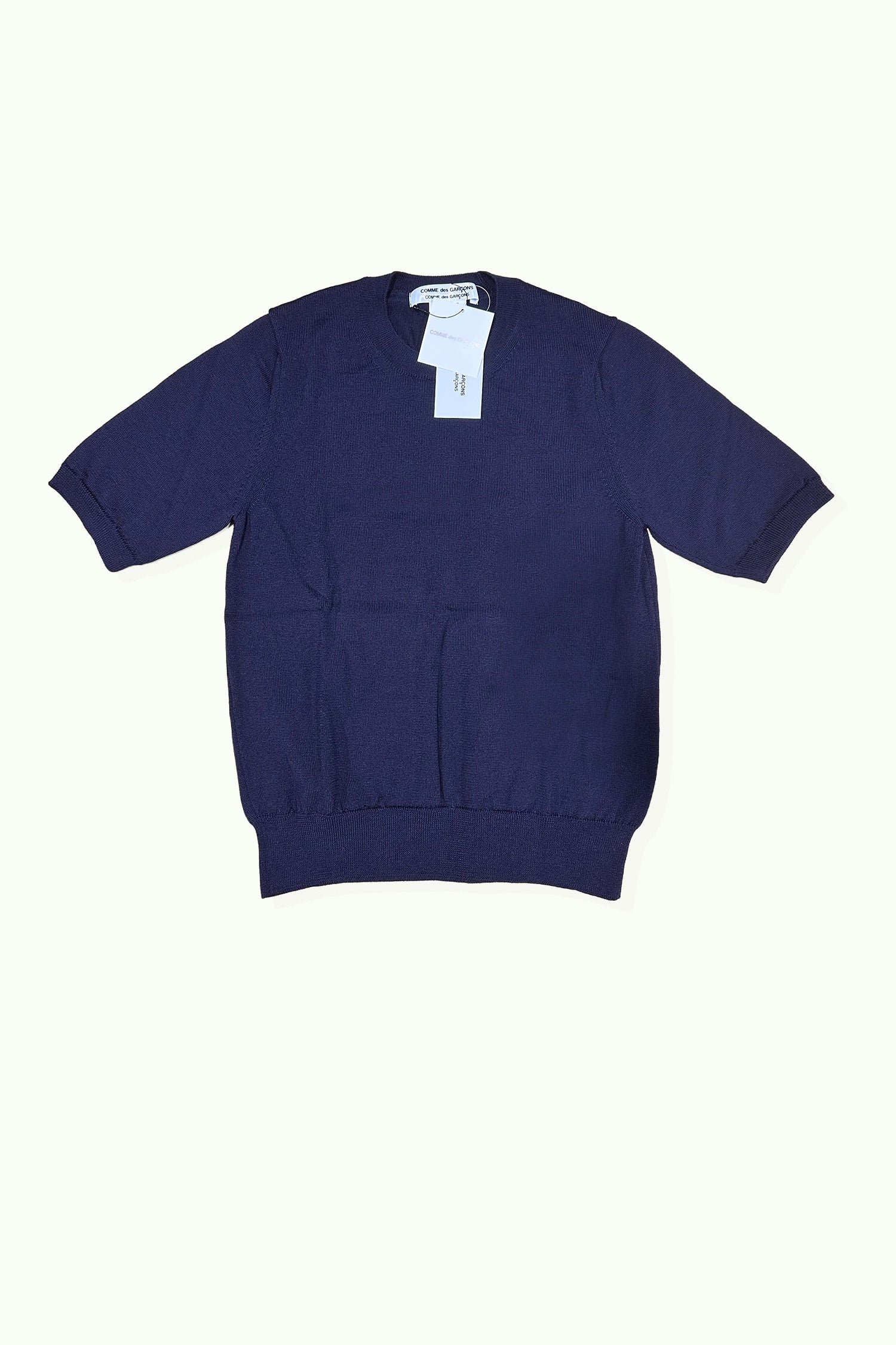 S/S KNIT PULLOVER IN NAVY, SS26