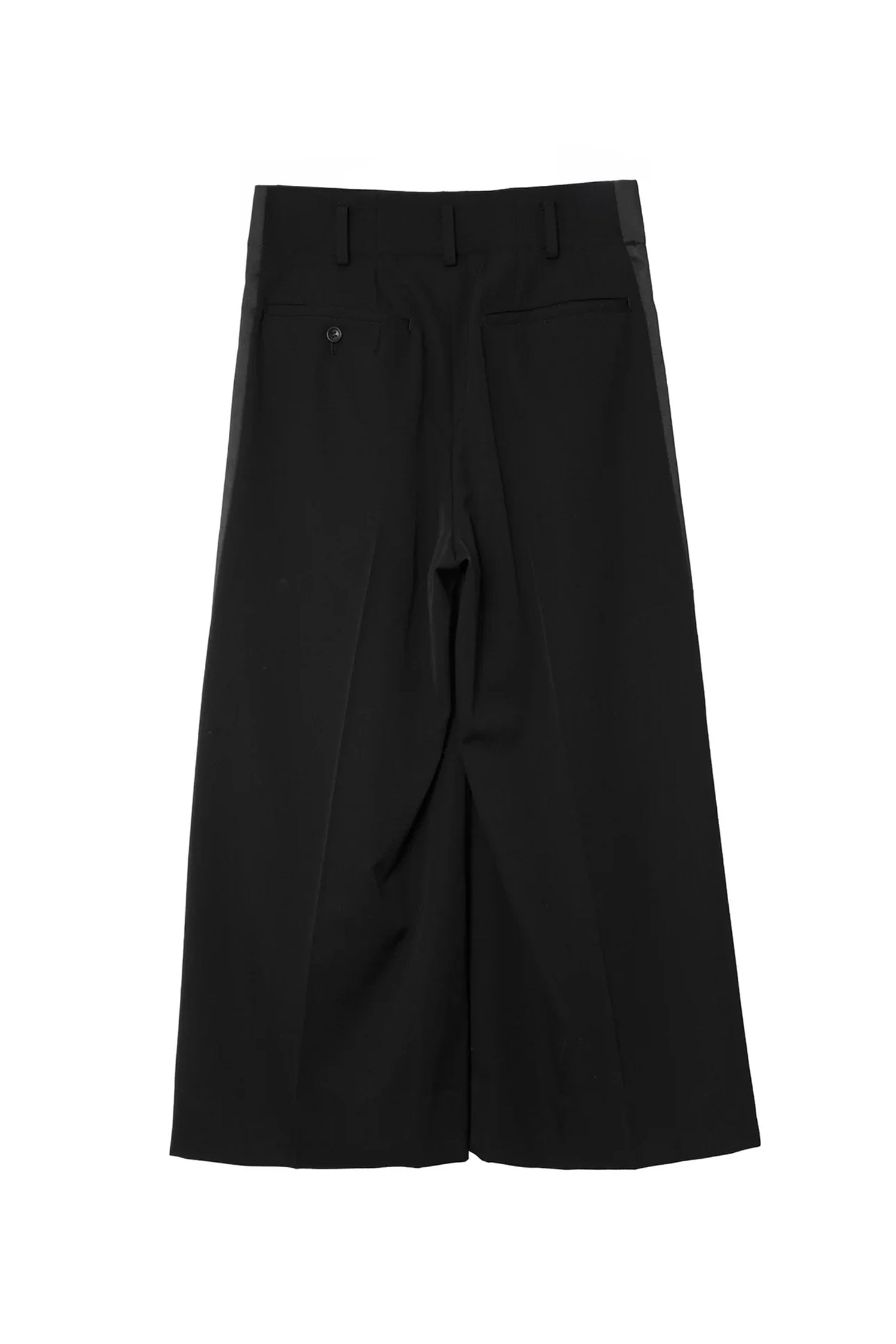 WIDE LEG SATIN PANEL PANTS IN BLK/BLK, SS26