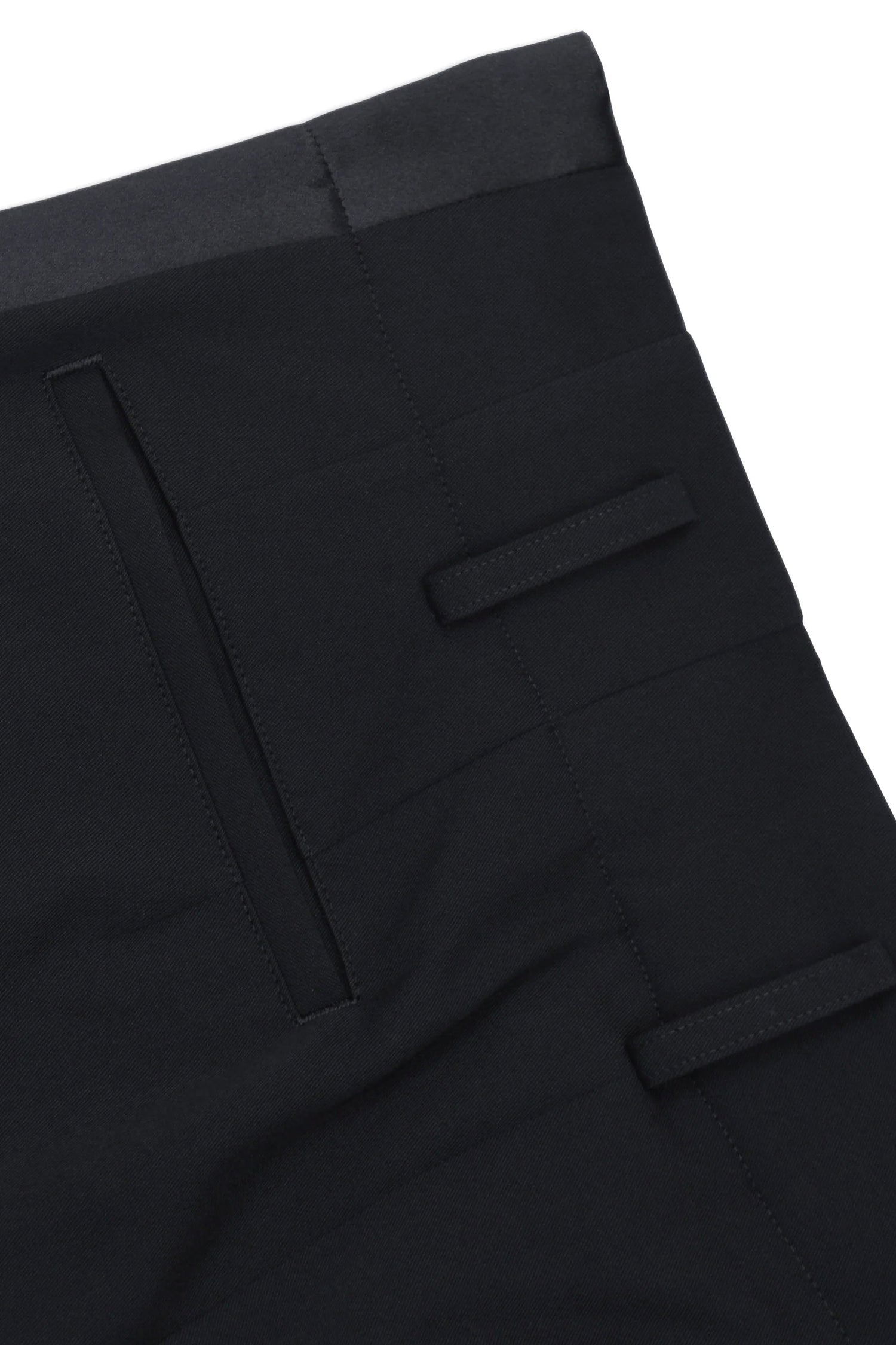 WIDE LEG SATIN PANEL PANTS IN BLK/BLK, SS26