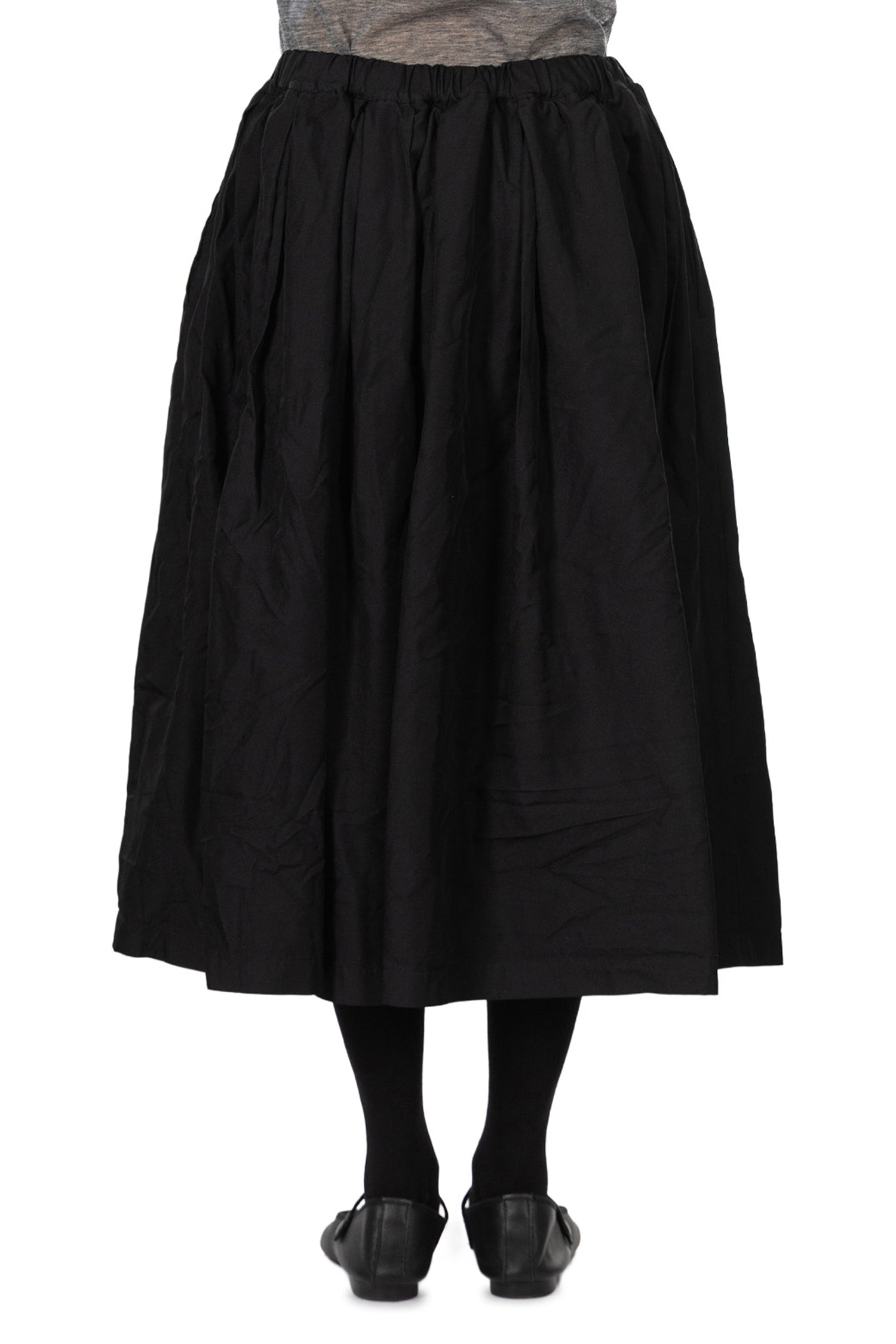 GATHERED SKIRT IN BLACK, SS26