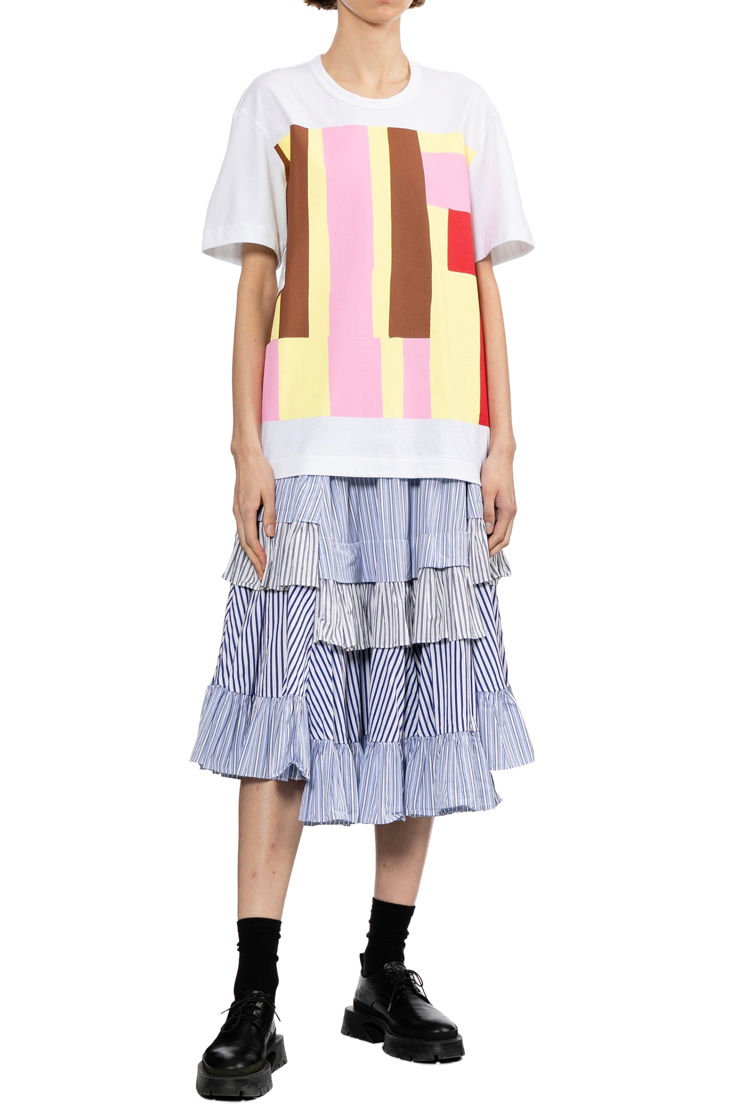 PRINT T-SHIRT IN WHITE/MULTI, SS26