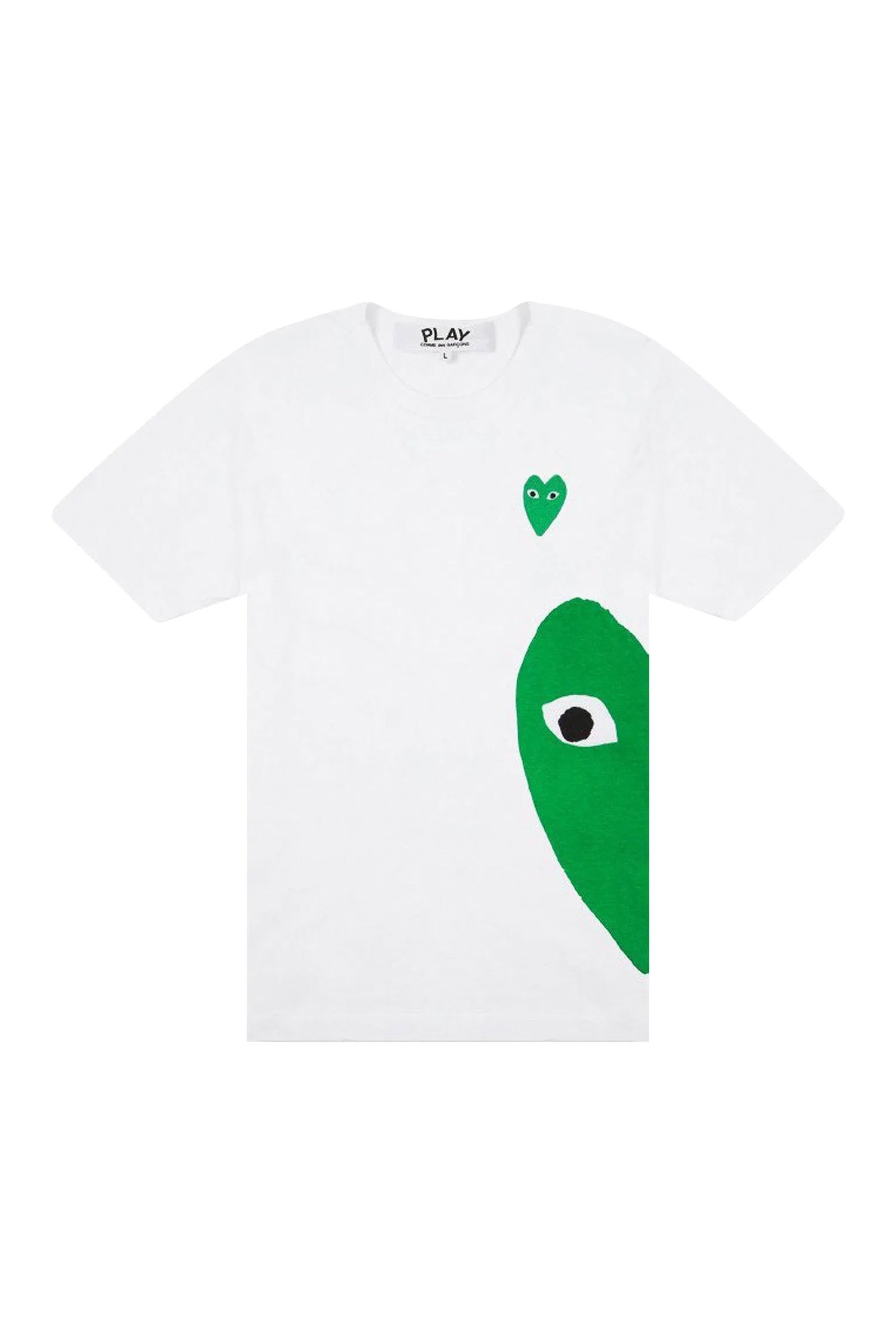 WHITE T SHIRT WITH GREEN HEART, SS25