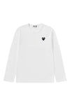 WHITE T SHIRT WITH BLACK HEART, SS25