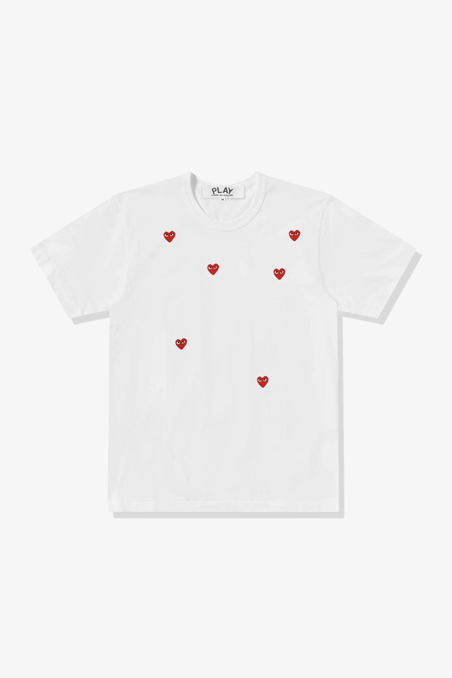 UNISEX MULTI HEART T-SHIRT IN WHITE,SS26
