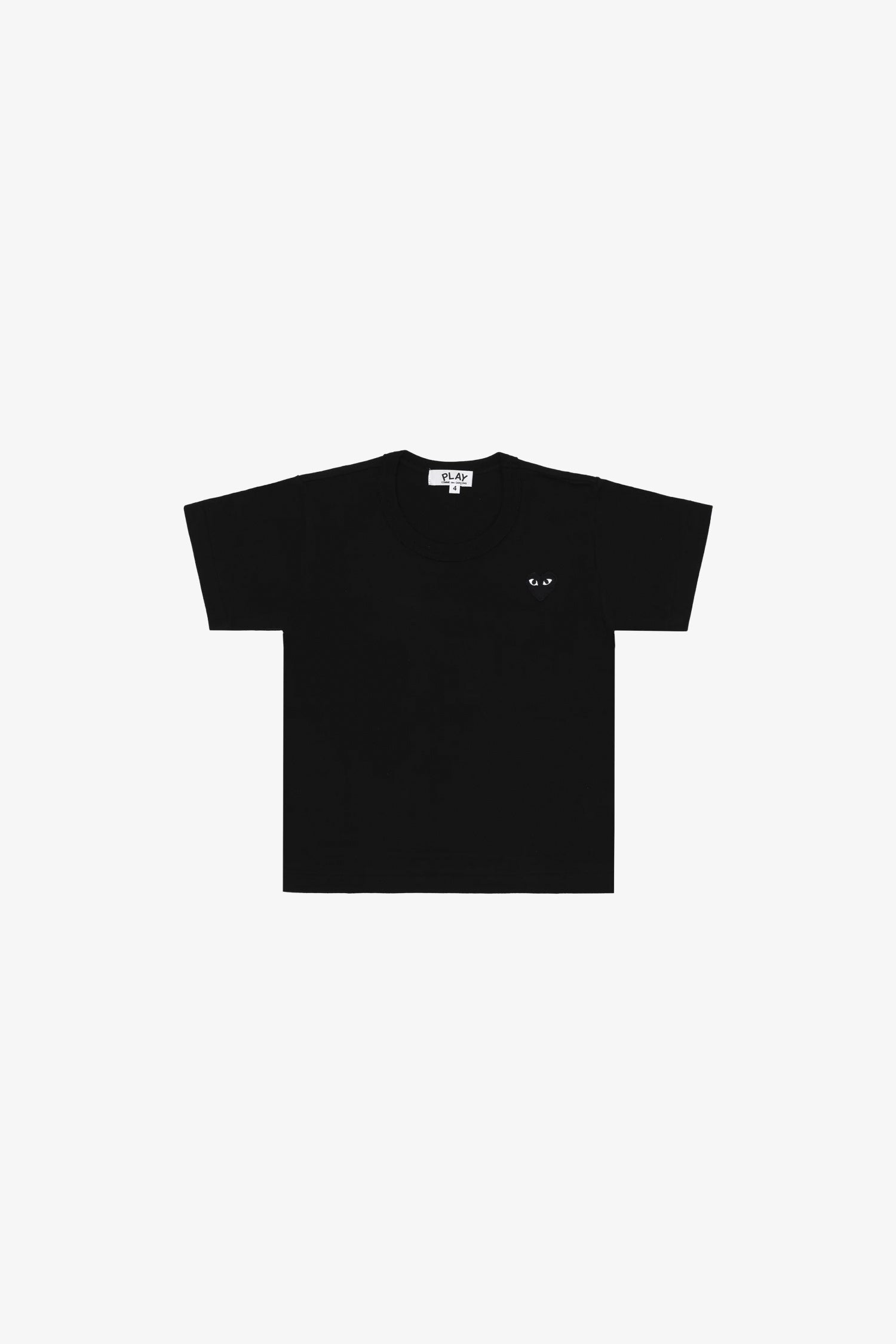 KIDS T-SHIRT W EMB. BLACK HEART IN BLACK, SS26