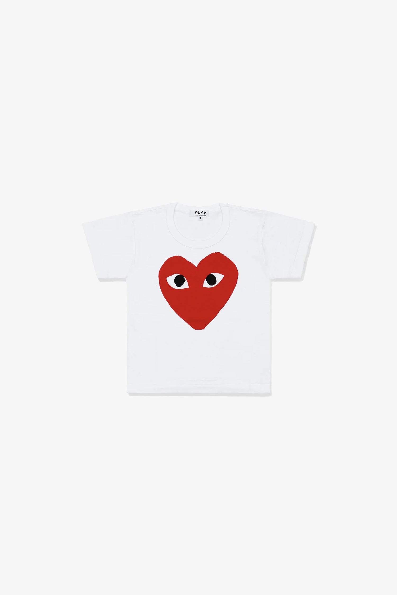 KIDS T-SHIRT W RED HEART IN WHITE, SS26