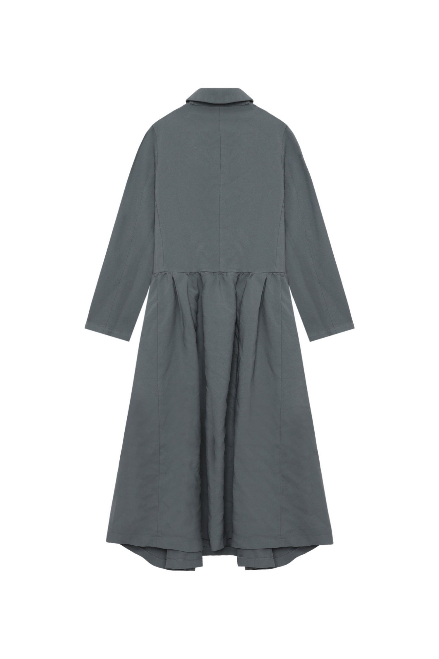DRAPE POCKET SHIRTDRESS IN SAGE, W24/25