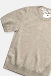 CASHMERE SHORT SLEEVE SWEATER IN MARLE, SS25