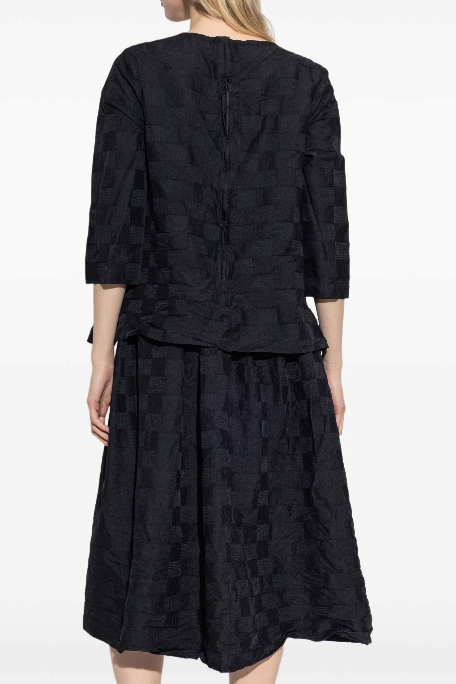 CHECK PATTERN DRESS IN BLACK, SS25