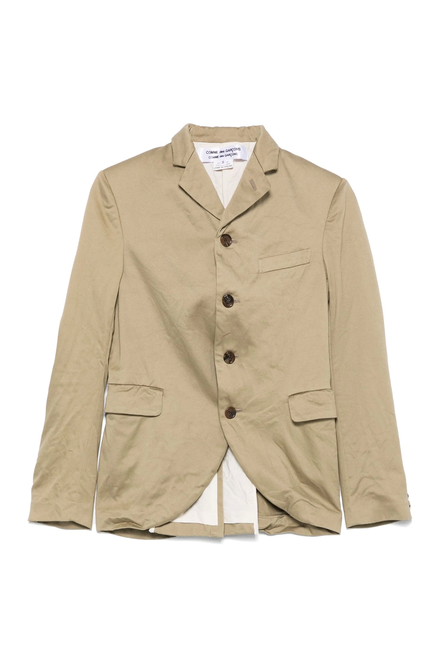 COTTON TWILL BLAZER IN BEIGE, SS25