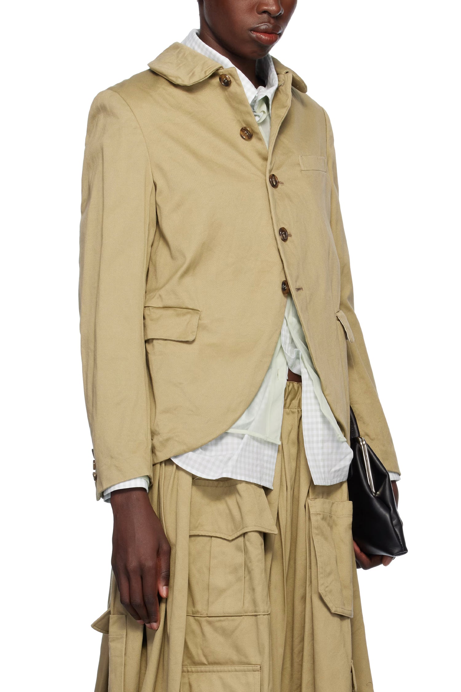 COTTON TWILL BLAZER IN BEIGE, SS25